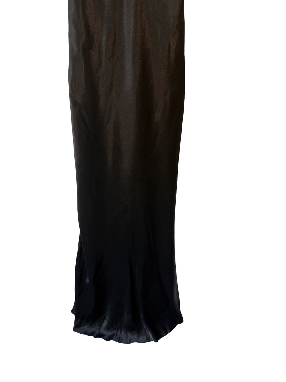 Jump Vintage Black Satin Cowl Neck Maxi Slip Dress Size 3/4 Y2K 90s Formal - Picture 11 of 13